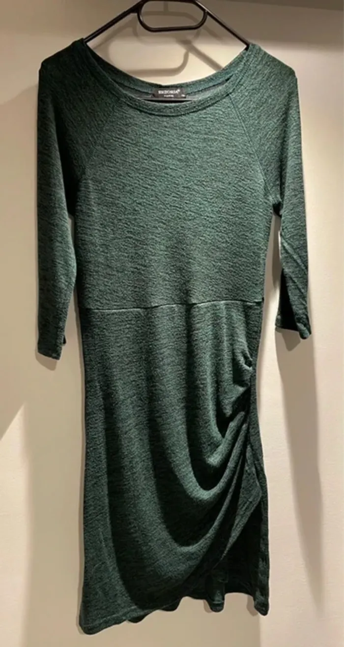 Robe verte manches 3/4 Enzoria Paris TU