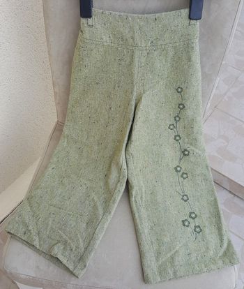 Pantalon vert clair tissu chiné avec ceinture assortie Chicco taille 5 ans