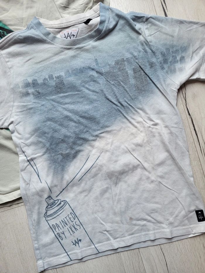 Lot de 3 tee-shirts garçon 12ans ikks tao quiksilver - photo numéro 2