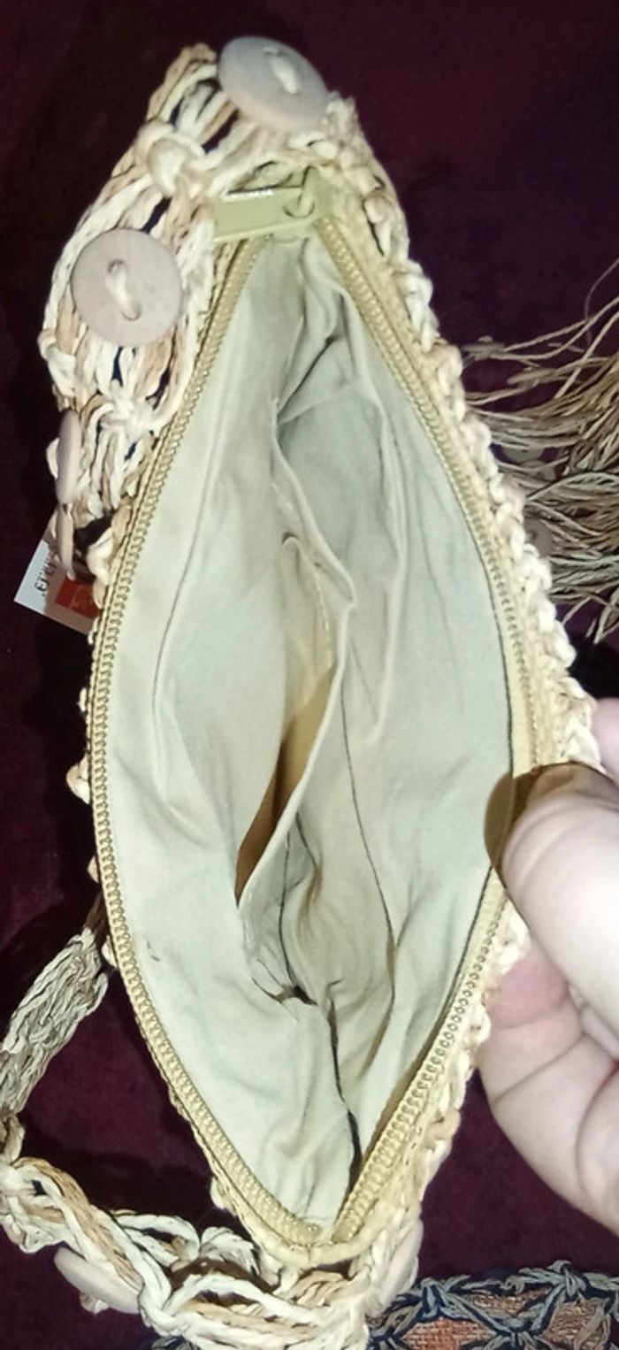 Deux magnifiques sacs a bandoulière avec boutons et franges Neufs Giada - photo numéro 5