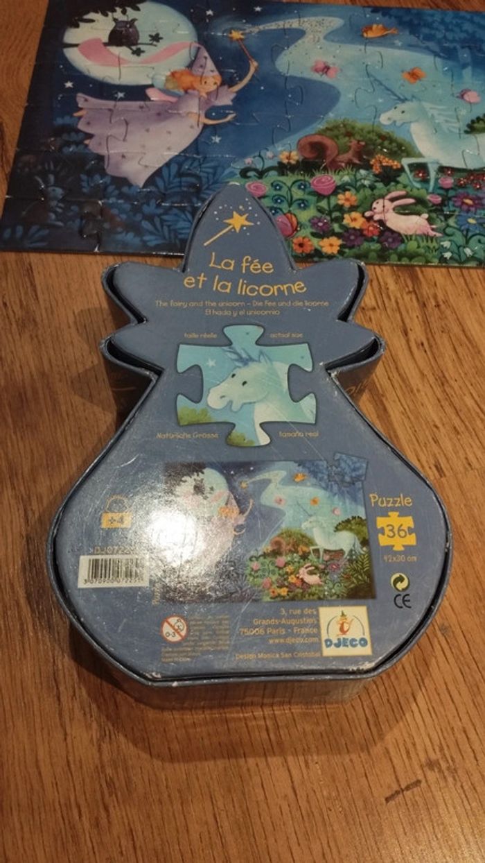 Puzzle enfant 4 ans et plus Fée et licorne Djeco 36 pièces - photo numéro 3