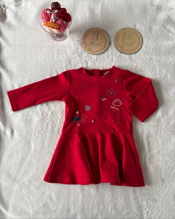 👗 Robe bébé - 3/6 mois - 3 Pommes