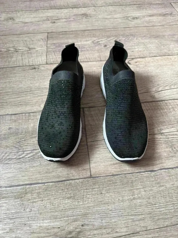 Sneakers à talon compensé Femme noir - photo numéro 2