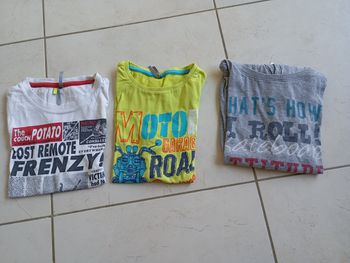Lot de 3 très shirts été orchestra 8 ans garçon manches courtes