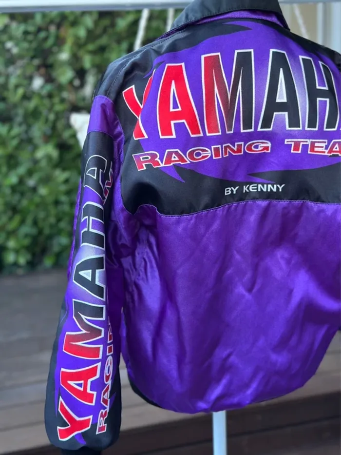 Veste de moto racing Yamaha by Kenny violet et noir taille XS/S oversize unisex - photo numéro 10