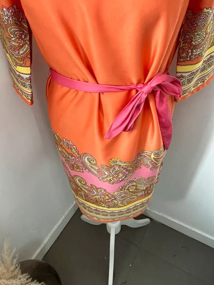 Robe orange à motifs H&M S - photo numéro 3