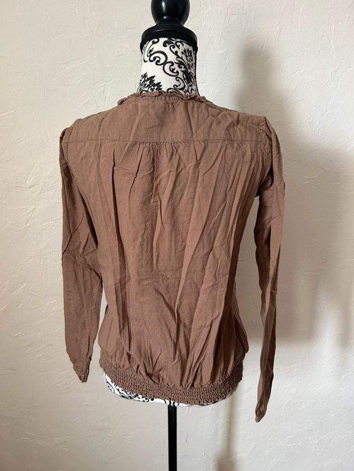 Très belle blouse marron 🥰 cache cache taille 36 - photo numéro 2
