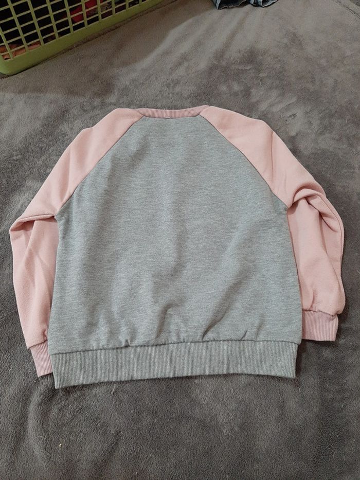 Pull gris rose panda 7ans - photo numéro 2