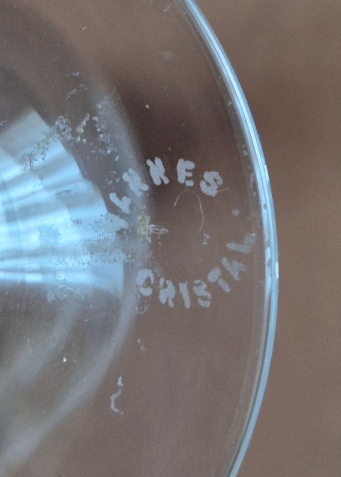 Soliflore en cristal et étain vintage - photo numéro 6