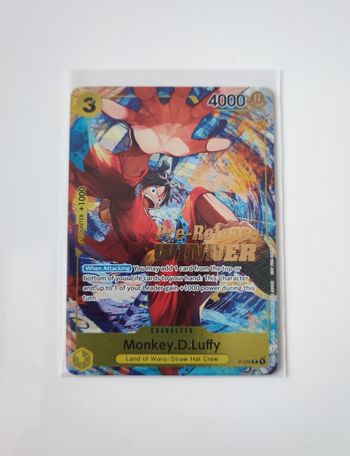 Carte Luffy P-036 V.3 Promo One Piece Anglaise Pre-Release Winner