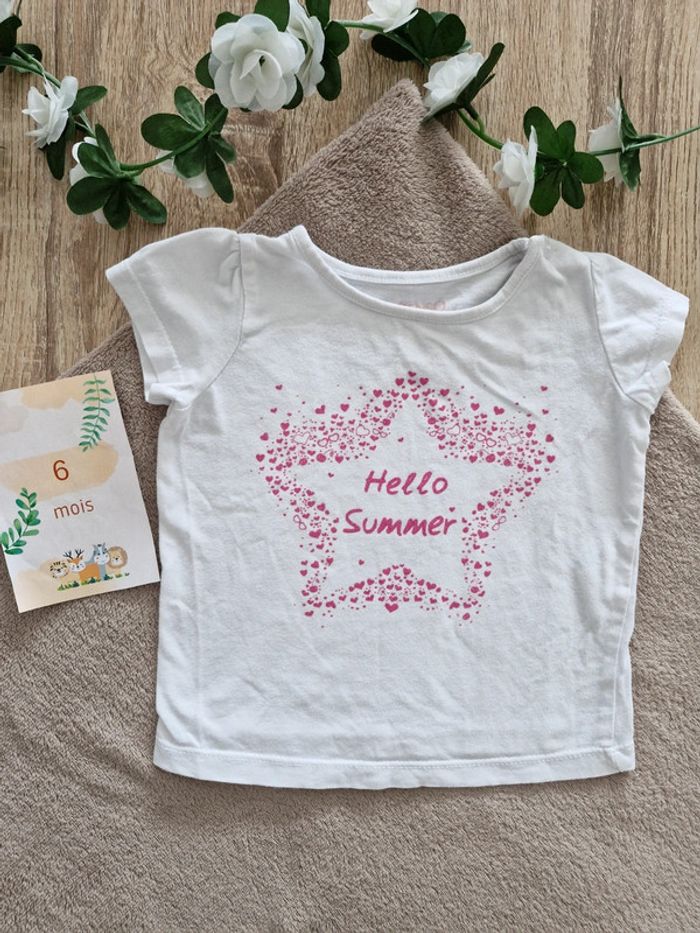 T-shirt bébé fille 6 mois