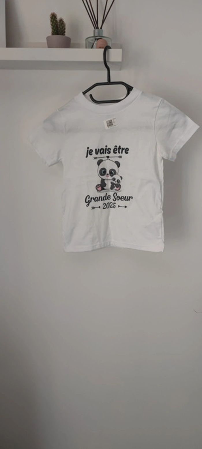 T-shirt annonce grossesse je vais être grande soeur 2025
