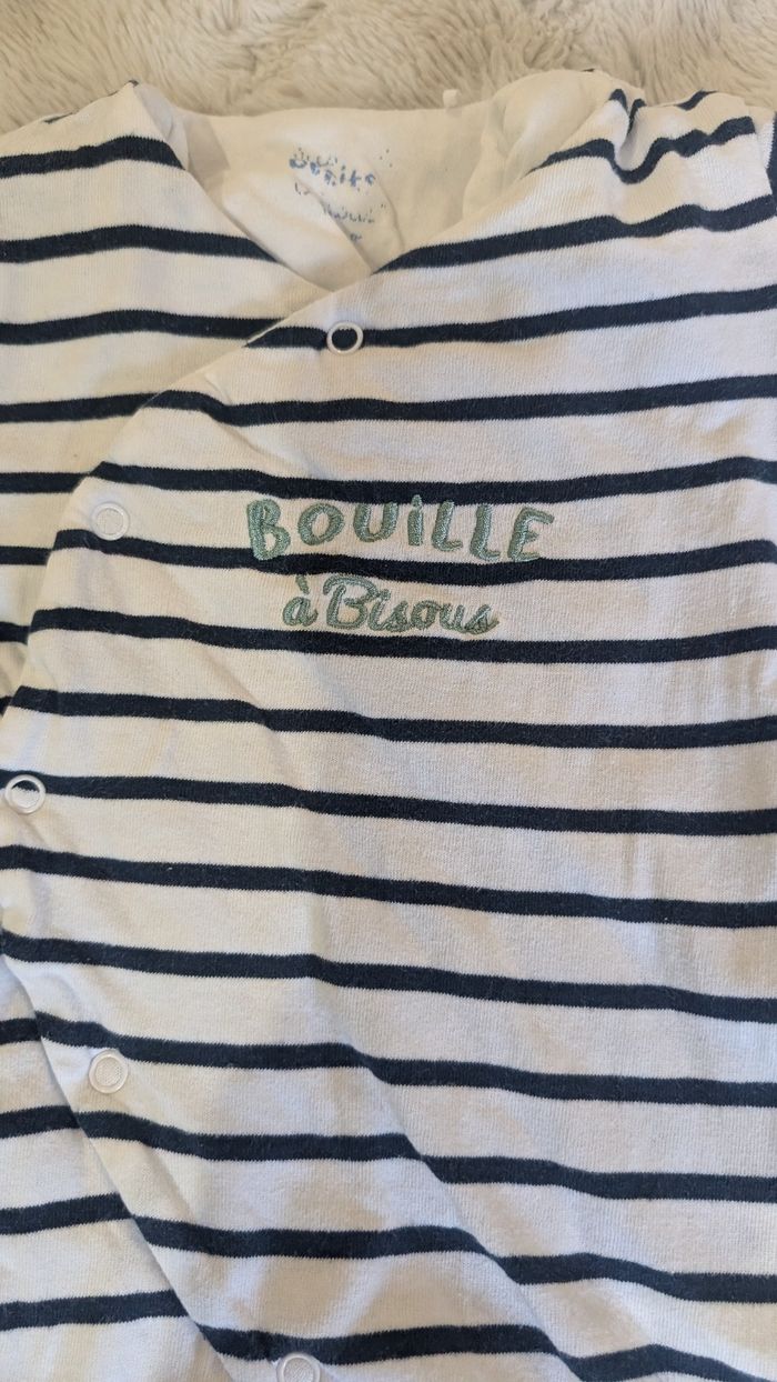 Pyjama épais Mes Petits Cailloux taille 1 mois - photo numéro 2