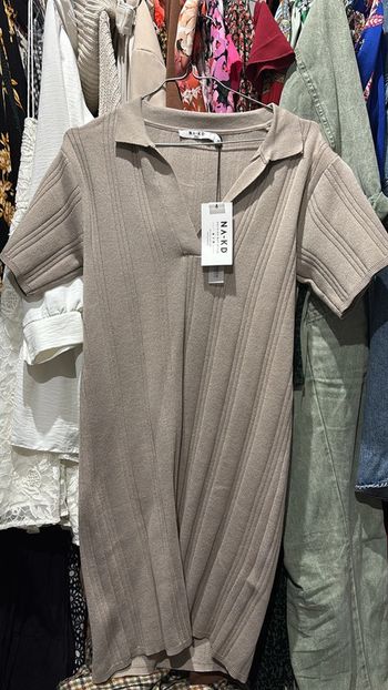 Robe côtelé beige NAKD