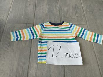 Lot n°299 T-shirt manches longues Baby Club 12 mois