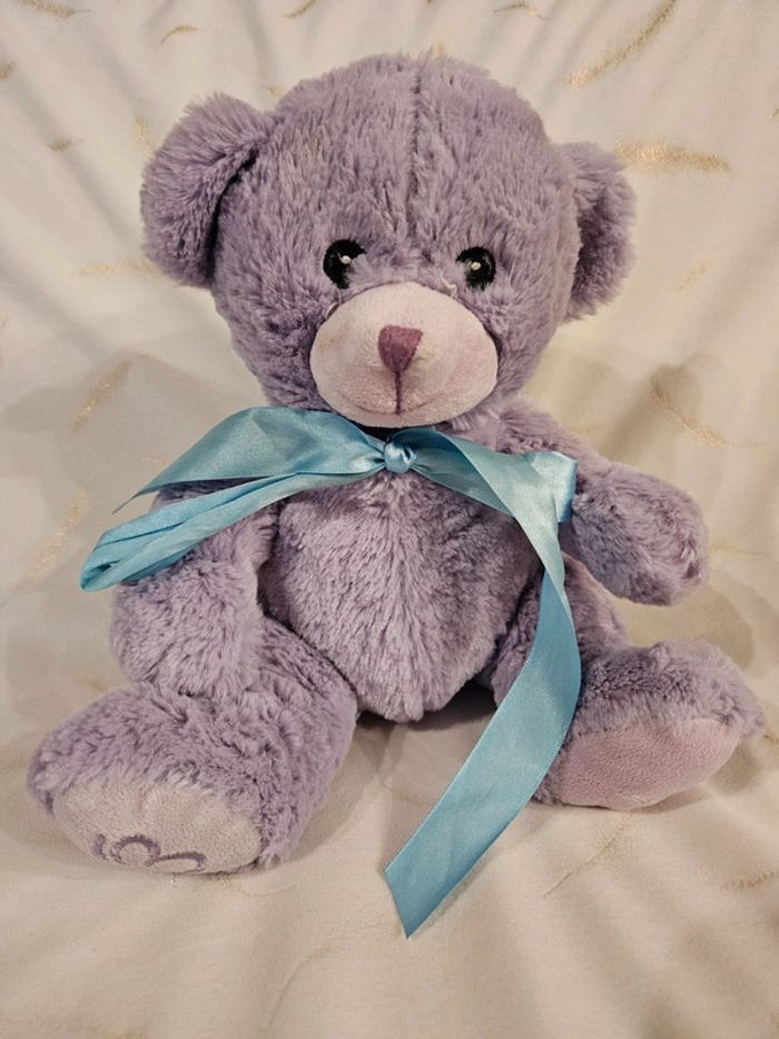 Peluche ours violet Bobbie