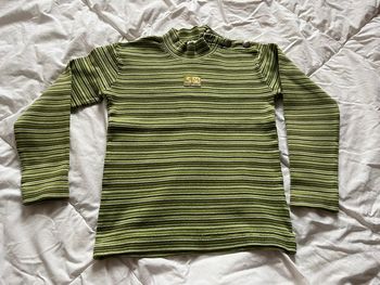 Tee-shirt à rayure vert Sergent Major