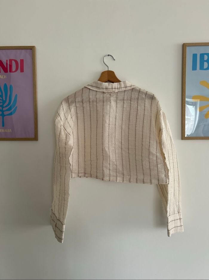 chemise beige zara - photo numéro 2