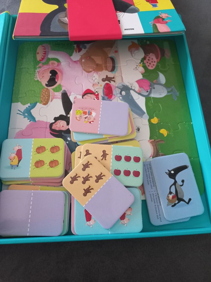 Ma.mallette p'tit loup au pays des contes livre dominos puzzle - photo numéro 3