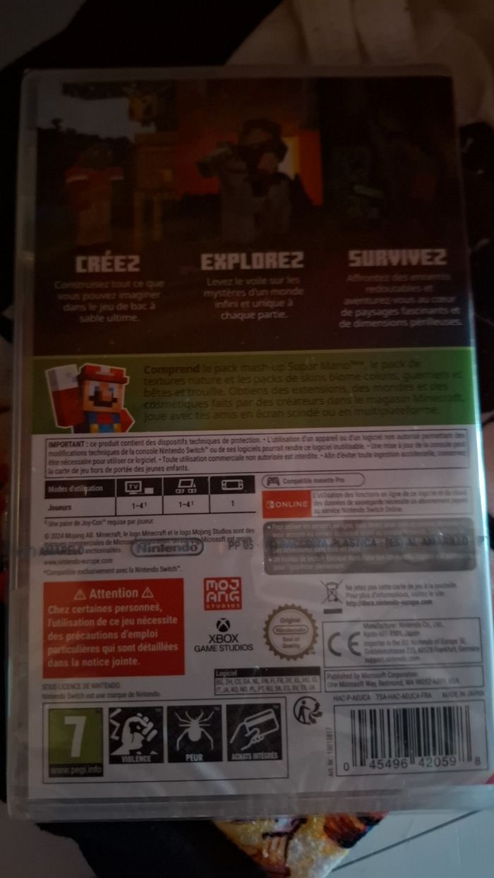 Jeu switch minecraft neuf - photo numéro 2