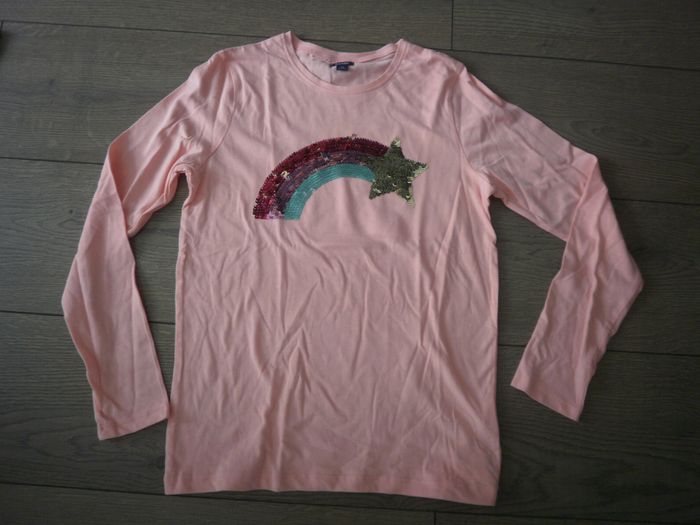 T-shirt à ML à sequins Fille 12 ans - NEUF