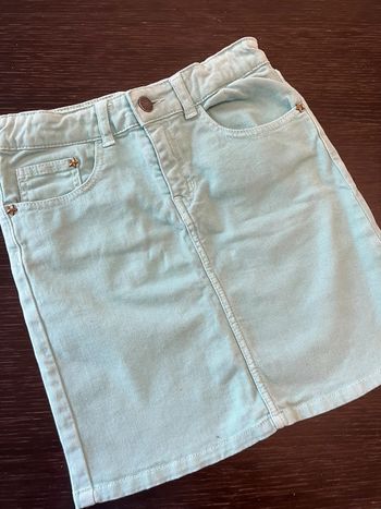 Jupe en jean - vert d’eau - taille 10 ans