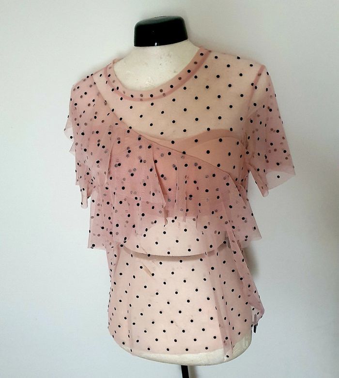 T-shirt H&M M rose transparent - photo numéro 3