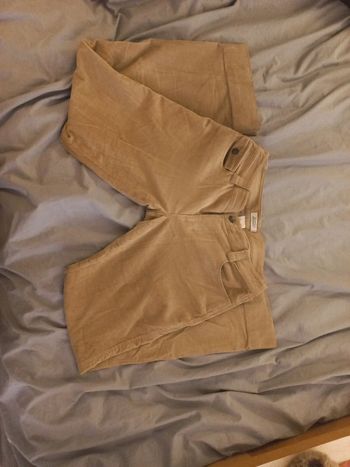 Beau pantalon taille basse beige velours côtelé 38-40
