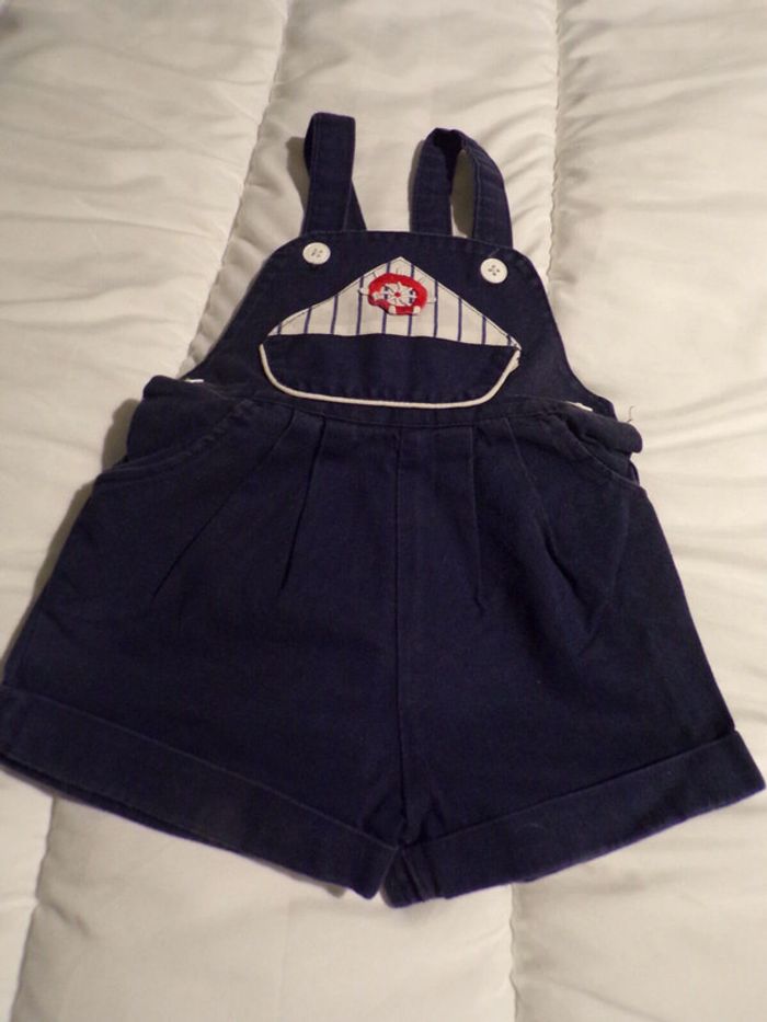 Salopette courte bleu fonçé