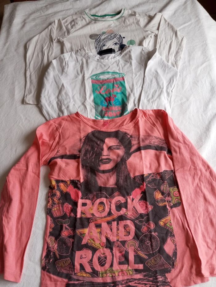 Lot de 3 tee-shirt à manches longues. De taille 10ans