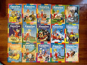 Lot de 15 albums Caroline couleurs multicolores BD livres Pierre Probst