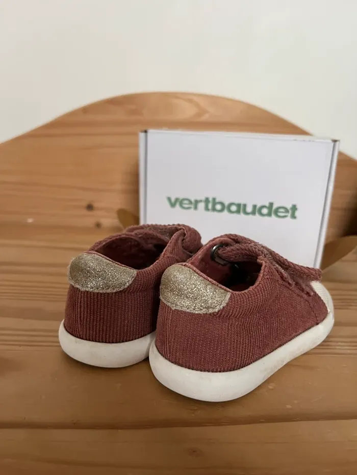 Baskets chaussures basses rose foncé vertbaudet 22 - photo numéro 2