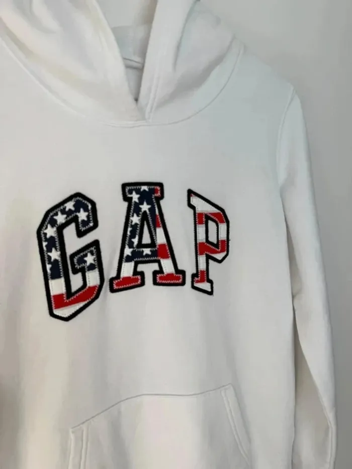 Sweat Gap drapeau USA femme blanc taille S - photo numéro 2