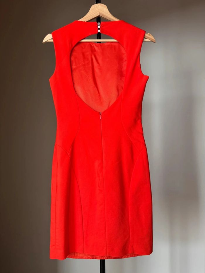 Robe dos dénudé orange rougeâtre sans manches S Zara - photo numéro 8
