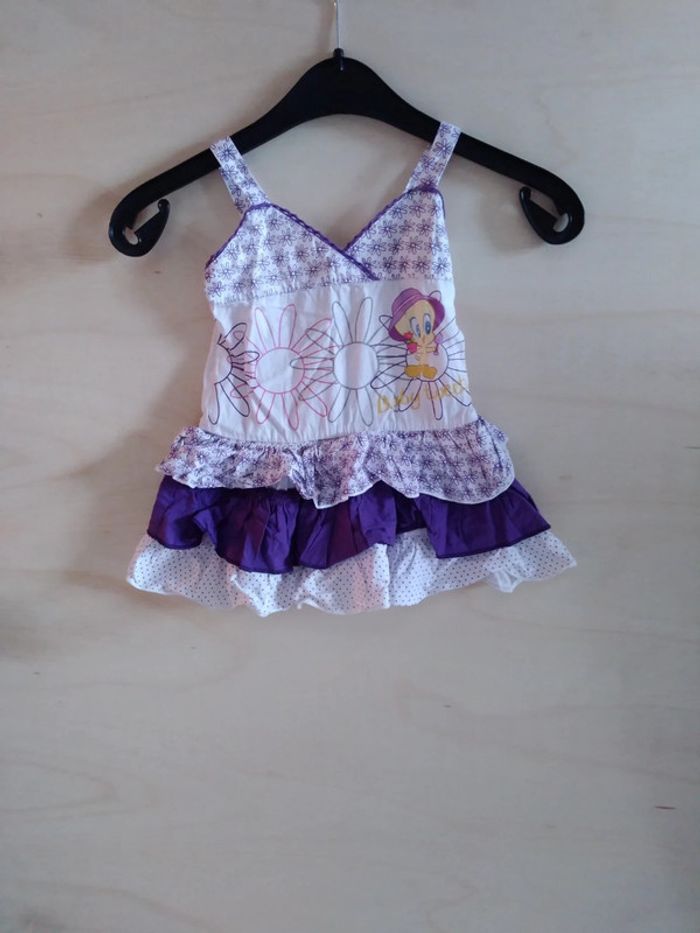 Magnifique robe été fine bretelles titi baby Looney Tunes