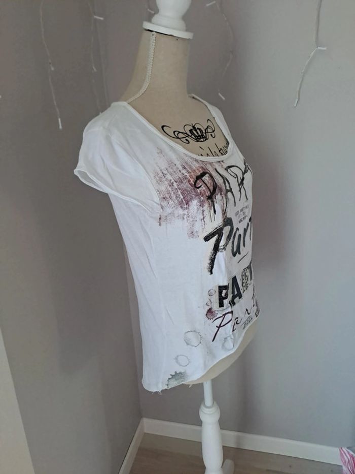 Tee shirt blan imprimé graphique True Prodigy t. M - photo numéro 2