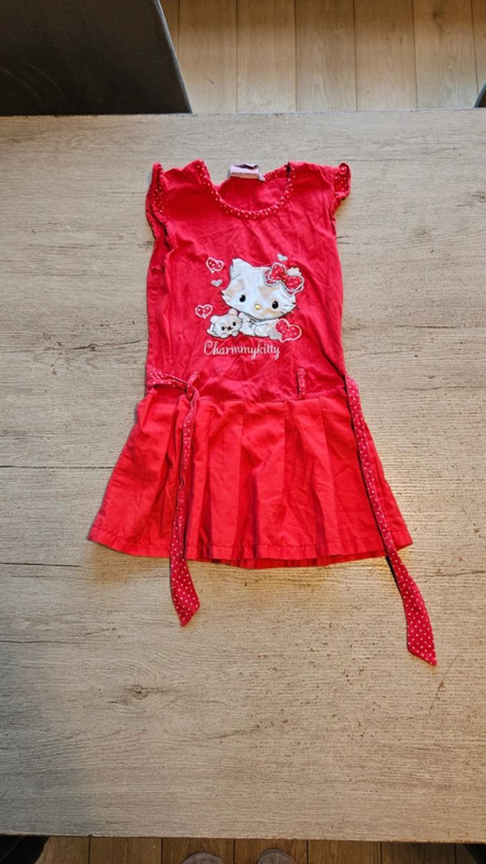 Robe d été courte rouge et blanche, Sanrio, Charm my Kitty, 8 ans - photo numéro 2