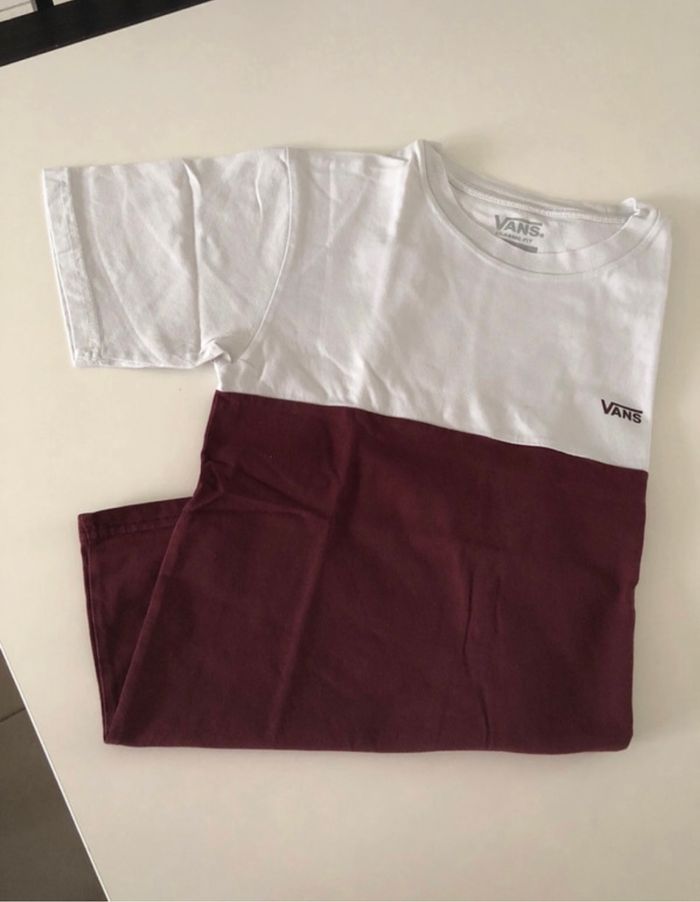 Tee shirt blanc bordeaux - photo numéro 2