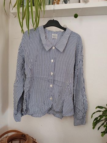 Chemise rayées bleue et blanche