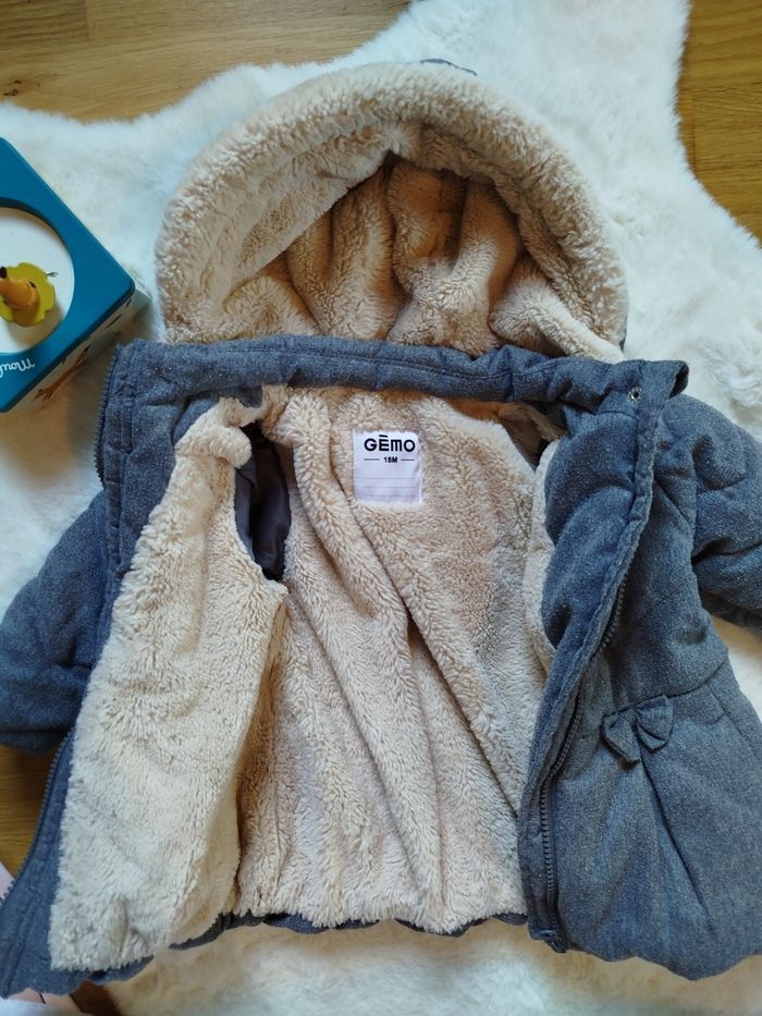Manteau/ doudoune polaire avec capuche - photo numéro 2