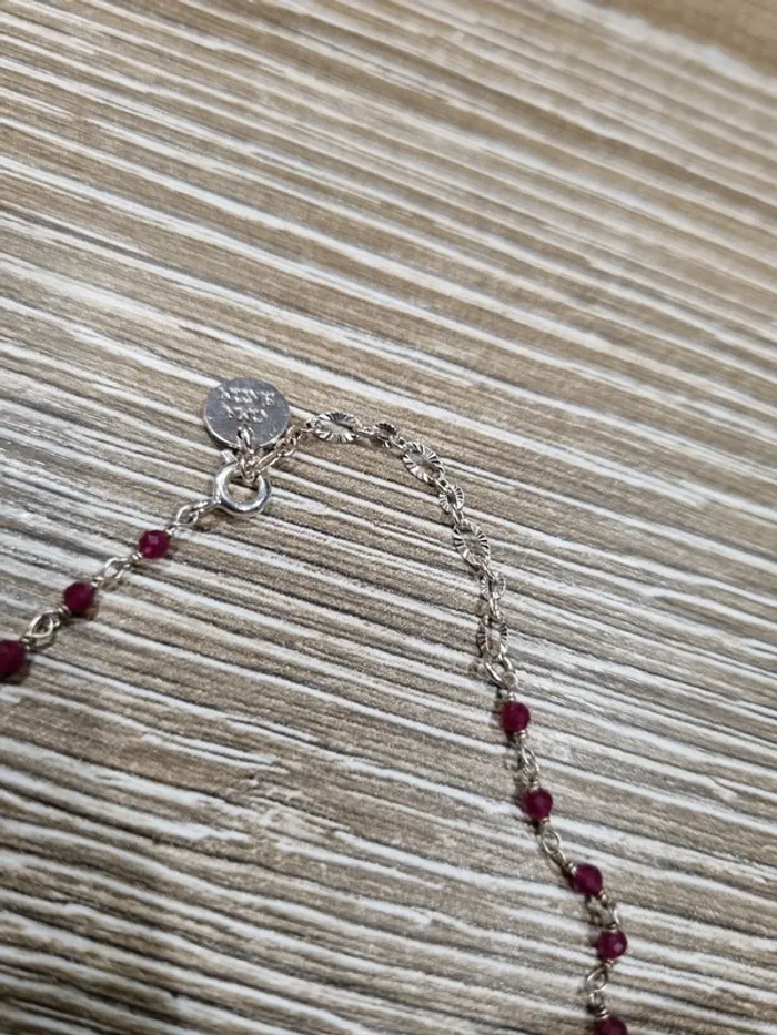 Bracelet "Elsa" Couleur : Argent- Pierres : Rubellite - photo numéro 5