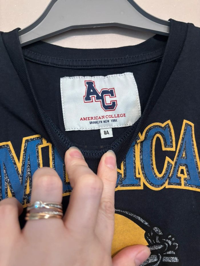 🌷T-shirt manche courte american collège 8 ans 🌷 - photo numéro 2