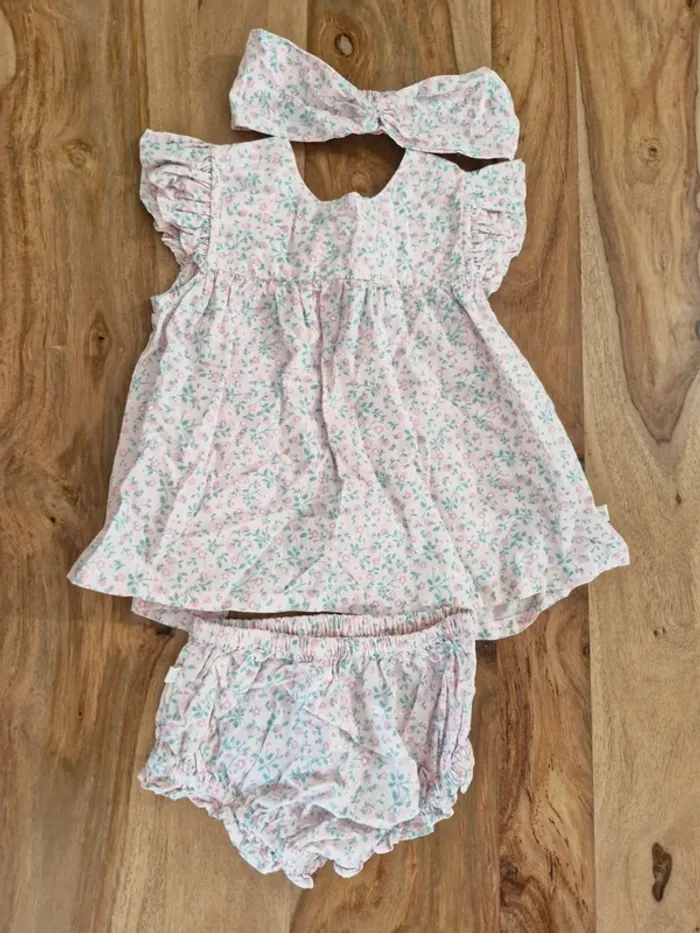 Ensemble blouse + bloomer + bandeau