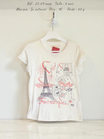 T-shirt 6 ans In extenso (25-69-mag)