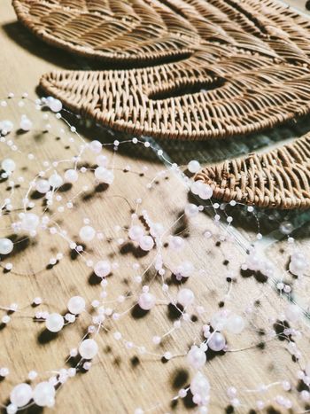 🎊Chemin de table/fil de perles accessoires cheveux parme lilas pour événements