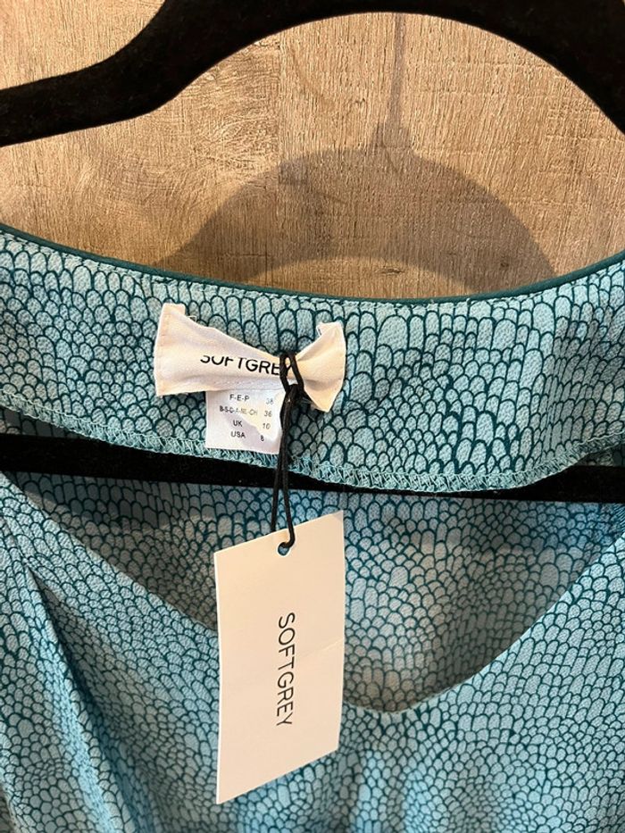 Blouse neuve soft grey la redoute - photo numéro 3