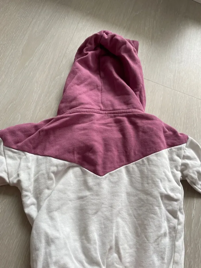 Pull à capuche violet blanc 3 ans - photo numéro 6