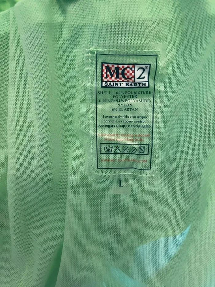 MC2 Saint Barth - Short de bain, "Lighting pantone" Vert fluo, taille L - photo numéro 5