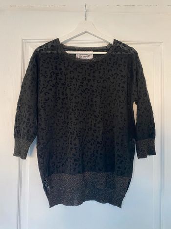 Pull léger noir effet léopard suncoo taille 2