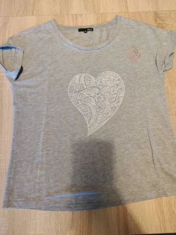 T-shirt M coeur transparent